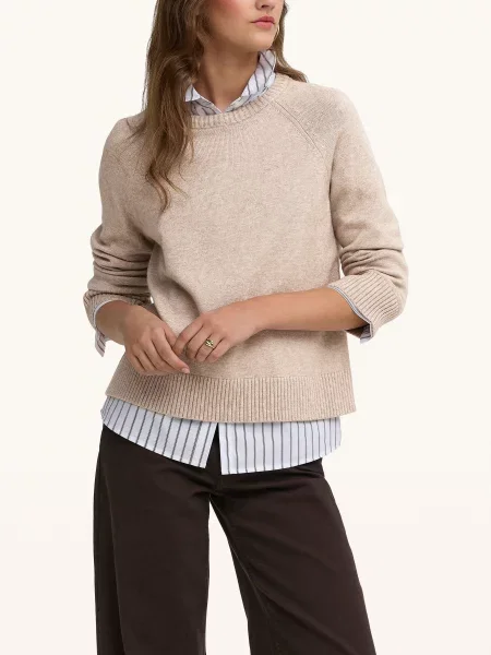 Only Sweter beige beżowy