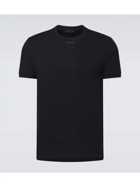 Tricou Prada din jerseu negru