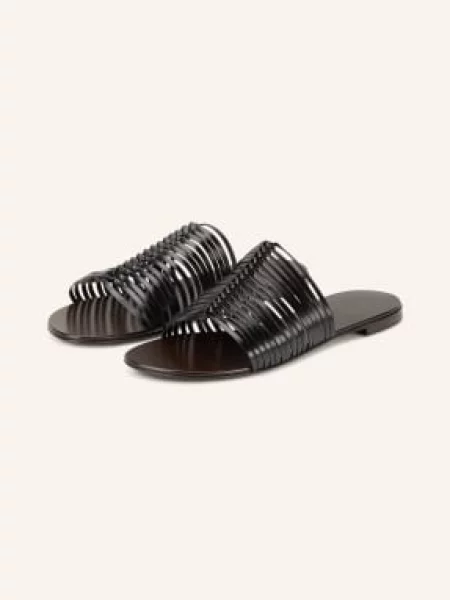 Giuseppe Zanotti Design Klapki Savoia schwarz czarne