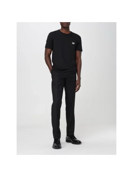 Dolce & Gabbana Koszulki Mężczyzna M Logo Plaque T-Shirt czarny