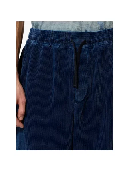Lniane spodnie Isabel Marant niebieskie