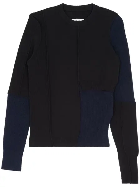 Pulover Mm6 Maison Margiela cu decolteu rotund negru