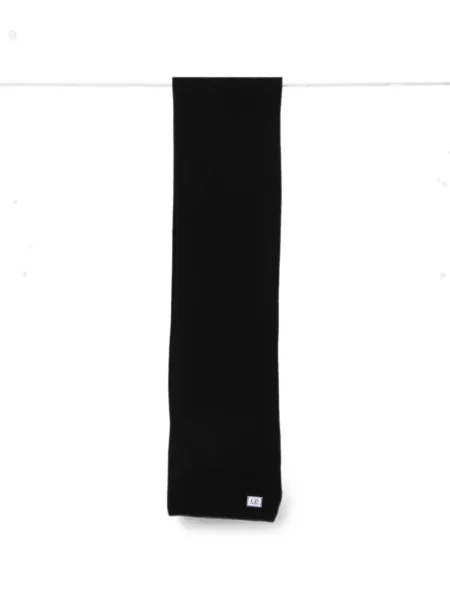 Fular C.p. Company tricotate cu autograf negru
