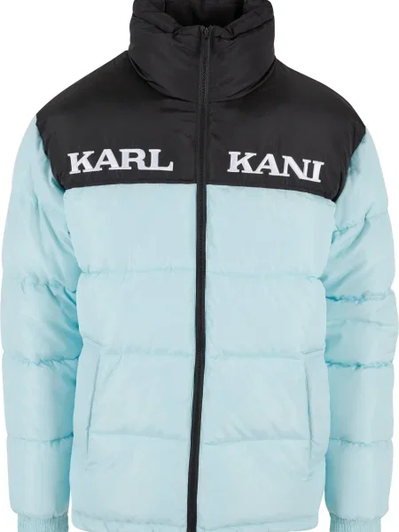 Karl Kani Geacă de iarnă albastru deschis / negru alb