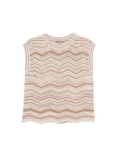 Top D.exterior bez rękawów beżowy