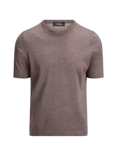 Tricou Gran Sasso de lână scurt maro