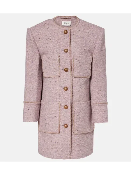 Palton Chloé de lână violet