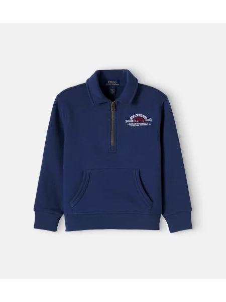 Gyerek cipzáras melegítő felső Polo Ralph Lauren kék