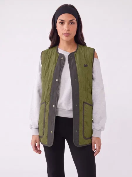 Matlasat vestă New Balance maro