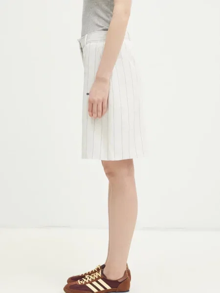 Kratke hlače adidas Originals PINSTRIPE SHORT bež