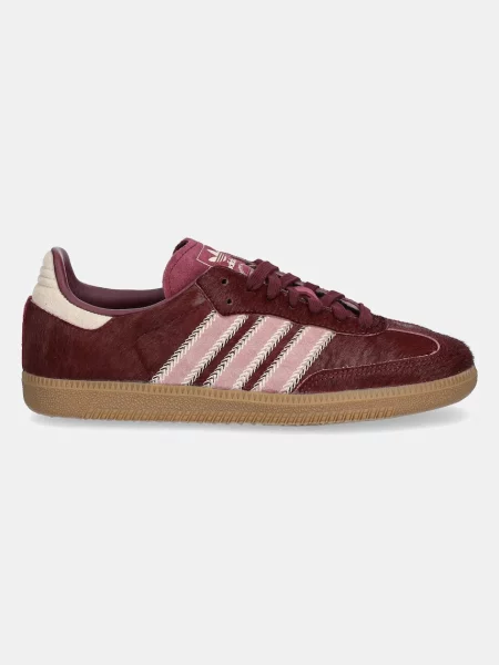 Δερμάτινα αθλητικά παπούτσια adidas Originals Samba OG W μπορντό