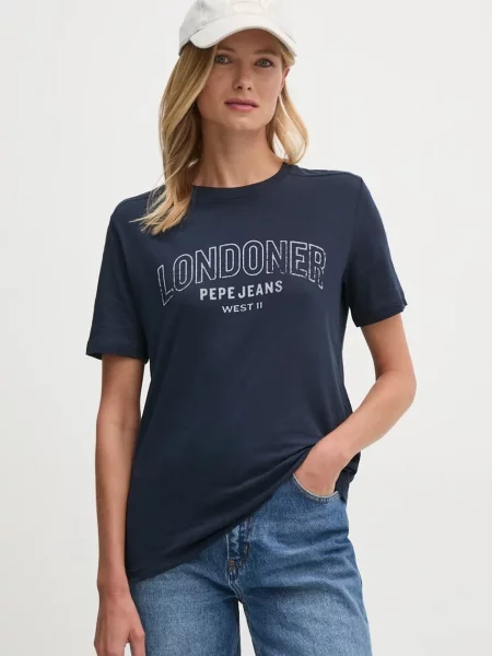 Majica Pepe Jeans GABBY za žene tamno plava