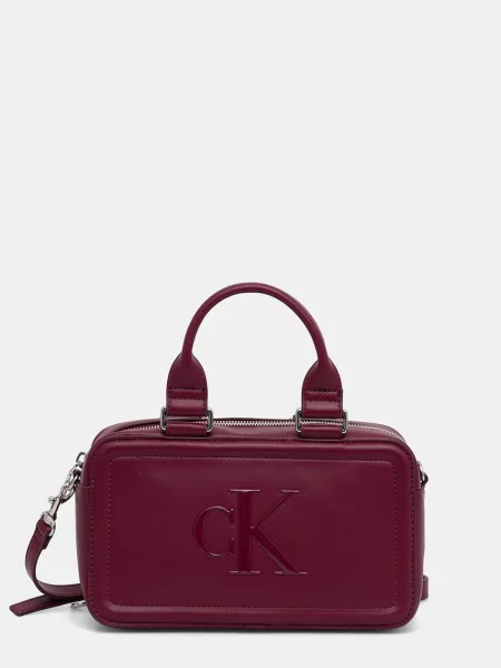 Calvin Klein torebka bordowy czerwona