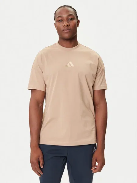 Тениска adidas All SZN с изчистен дизайн бежово