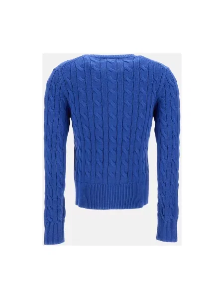 Kardigan rozpinany o kroju slim fit z wyhaftowanym logo Polo Ralph Lauren niebieski