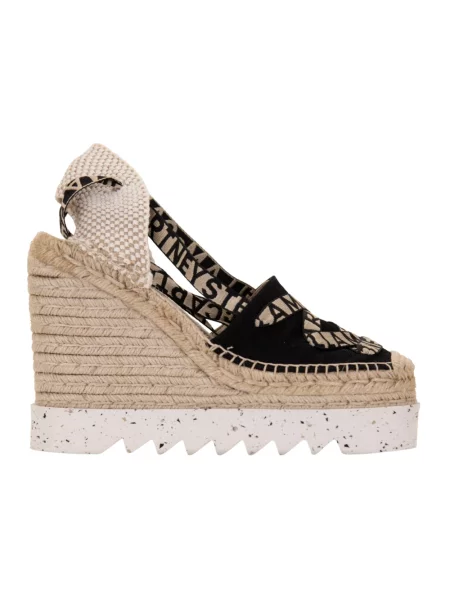 Espadryle Stella Mccartney na koturnie czarne