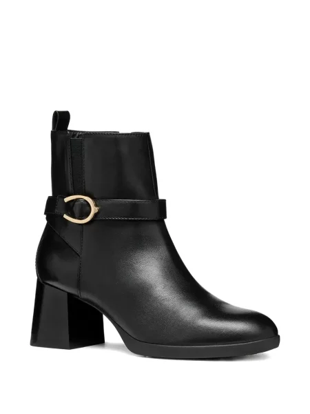 Botine Geox cu cataramă negru