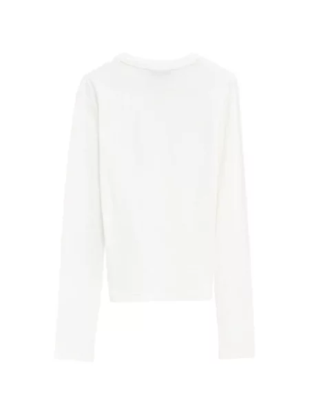 Lung tricou Acne Studios cu imagine alb