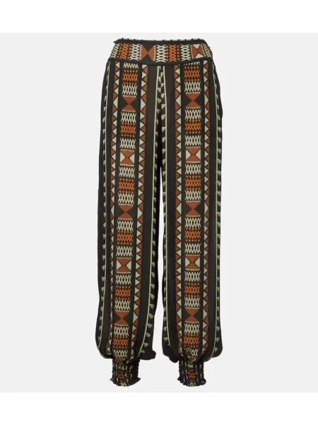 Pantaloni Johanna Ortiz de mătase negru