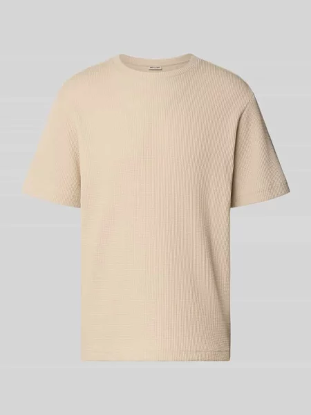 T-shirt o kroju regular fit z mieszanka bawełny model TOBIE' Only & Sons beżowa