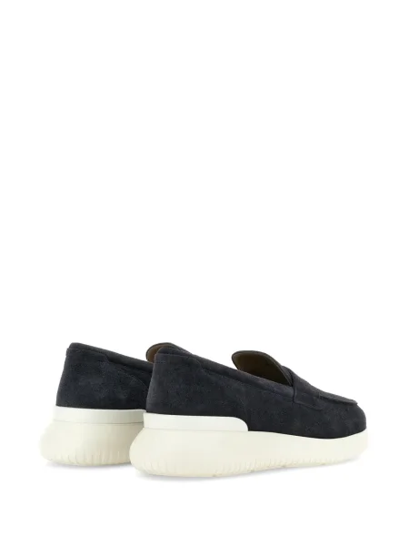 Pantofi loafer Hogan din piele de căprioară albastru