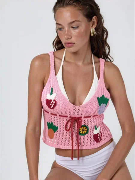 Hiccup Top Strickoberteile' rózsaszín