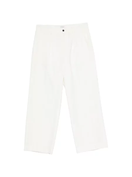 Pantaloni Second/layer alb