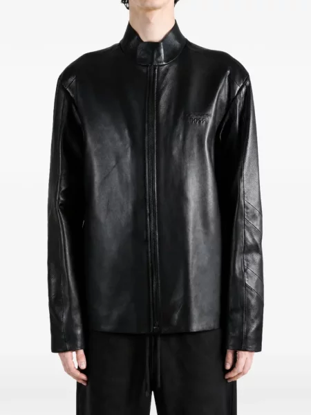 Geanta de piele Hugo Boss Br negru