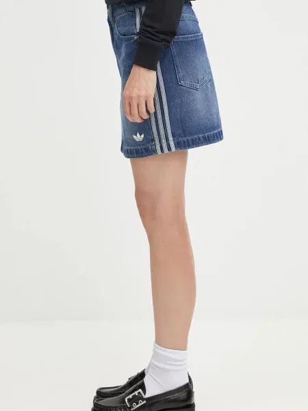Φούστα adidas Denim Mini Skirt Indigo Denim 36 μπλε