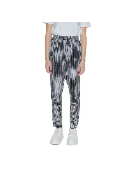 Wielobarwność spodnie Only czarne