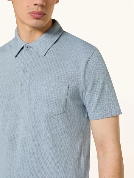 Sunspel Dzianinowa Koszulka Polo Riviera blau