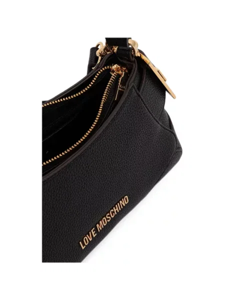 Шопинг чанта Love Moschino с автограф черно
