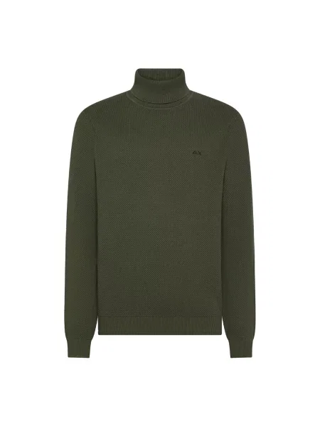 Lniany golf Sun68 zielony