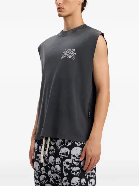 Риза Palm Angels с протрити краища черно