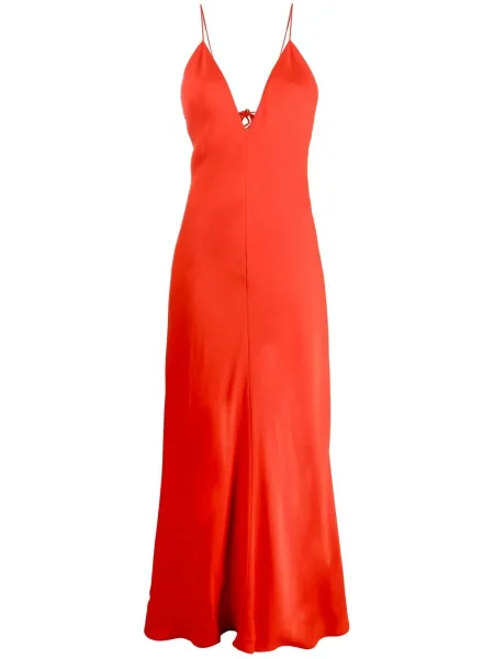 Rochie Stella Mccartney cu decolteu în V de costum roșu