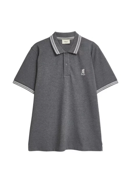Tricou polo Pringle Of Scotland tricotate gri