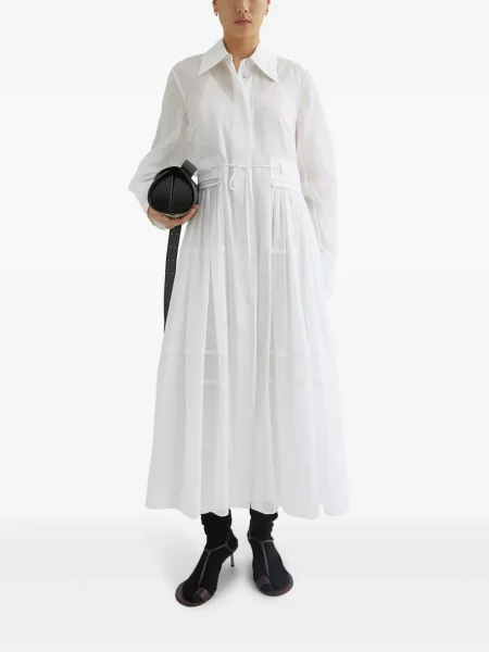 Рокля тип риза Jil Sander бяло