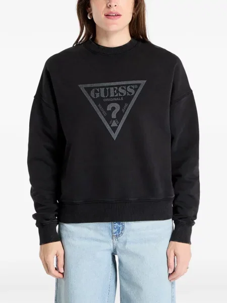 Pulover Guess cu imagine negru