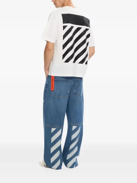 Τζιν με φαρδύ μπατζάκι L/ab C/o Off-white λευκό