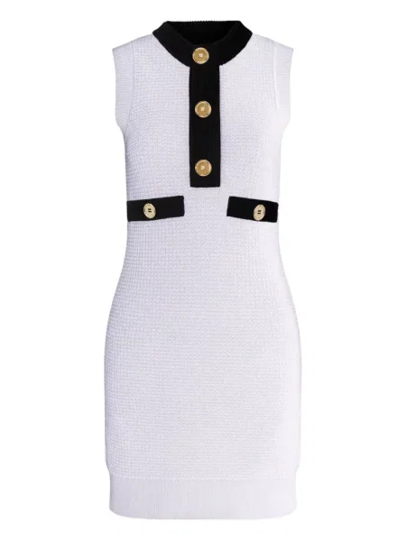 Odgovarati mini haljina Patou bez rukava bijela