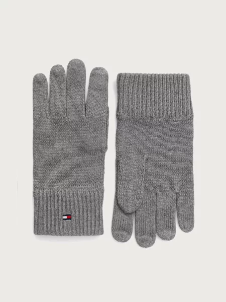 Tommy Hilfiger rukavice s příměsí kašmíru šedé