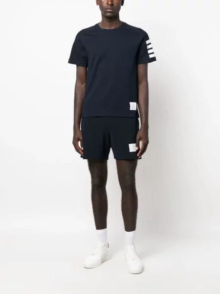 Trumpas marškinėliai Thom Browne mėlyna