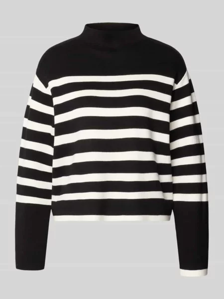 Sweter z golfem typu mock neck Jake*s Collection czarny