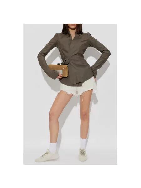 Kurtka skórzana Rick Owens brązowa