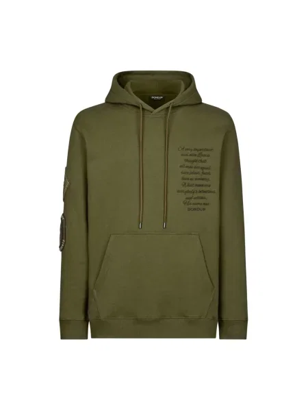 Bluza z kapturem Dondup z kapturem zielona