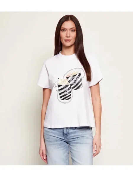 GUESS Tricou POPCORN negru alb