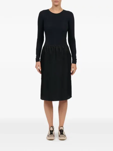 Fustă midi Mm6 Maison Margiela negru