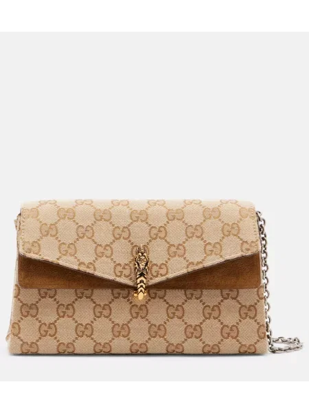 Geantă Gucci din canvas bej