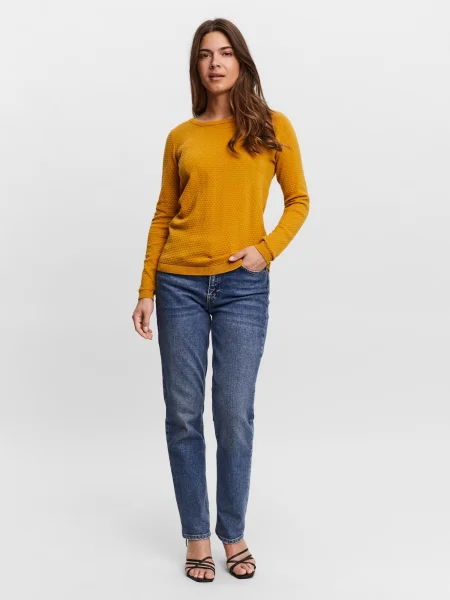 VERO MODA Pulover VMCare șofran galben