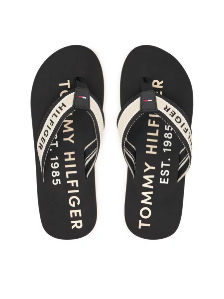 Japonki Tommy Hilfiger czarne